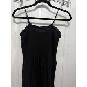 Birch And Stone Black Maxi Dress Women's Large Black Beach Vacation Bohemian NWT